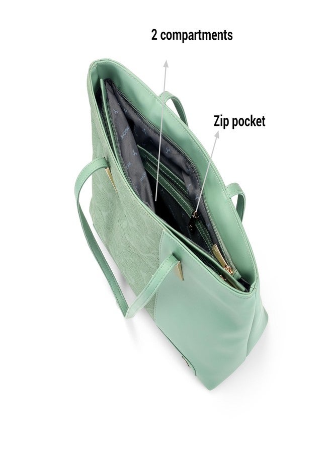 Mochi Women's Green Elegant Shoulder Bag with Buckle Strap(66-7731) - Image 5